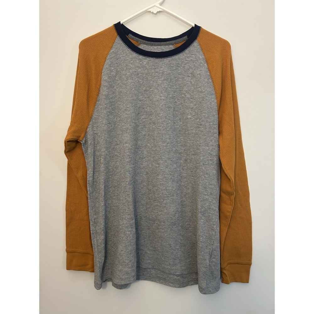 Old Navy Gray Soft Washed Long Sleeve Top Tee Shirt Cotton Pullover Mens L